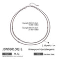 Gold-Plated Stainless Steel Layered Necklace with Chain Detail — front detail — jewelry finish and design detail