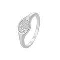 Gold-Plated Brass Round CZ Ring styled for independent jewelry boutiques — jewelry finish and design detail