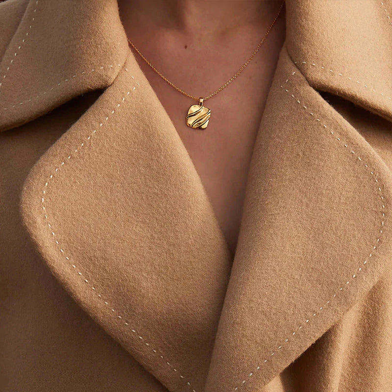 S925 Sterling Silver Irregular Initial Collarbone Necklace With Pearl