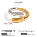 Gold-Tone Stainless Steel Ring with Enamel Detail with a refined design profile
