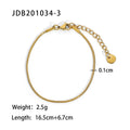 Gold-Plated Stainless Steel Snake Chain Necklace — close-up detail — jewelry finish and design detail