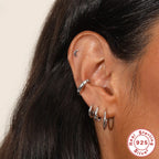 Sterling Silver925Star Earrings Ear Hoops Earrings for Women Design Jewelry for Women