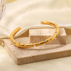 18K Gold-Plated Cubic Zirconia Pearl Cross Bracelet — design detail