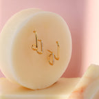 E0083Minimalist Style Double Line Diamond-Studded Earrings for Women gold Double Hoop Ear Clips Trendy Accessories