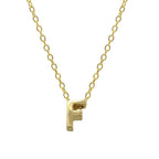 Sterling Silver 26 Letter Pendant Necklace Polished Collarbone Chain