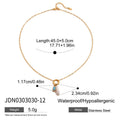 Pearl Choker Stainless Steel Gold-Plated Necklace — jewelry detail — jewelry finish and design detail