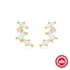 S925Sterling Silver Multi-layer Marquise Water Drop Splicing Stud Earrings Hot-selling Super Flash Diamond-studded Ear Jewelry