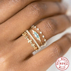 S925Sterling Silver Sapphire Marquise Diamond Engagement Ring Hot-Selling Index Finger Ring