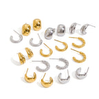 2H Geometry c Stainless Steel Earrings for Women