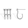 Gold-Plated Brass Heart Earrings — Refined Profile with a refined design profile — jewelry finish and design detail