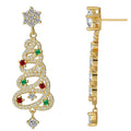Gold-Plated Cubic Zirconia Earrings — side profile