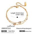 Gold-Plated Stainless Steel Bracelet with Cubic Zirconia Layered Detail — Signature Shape — jewelry construction