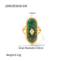 Jade Vintage 18K Gold-Plated Stainless Steel Open Ring — jewelry construction