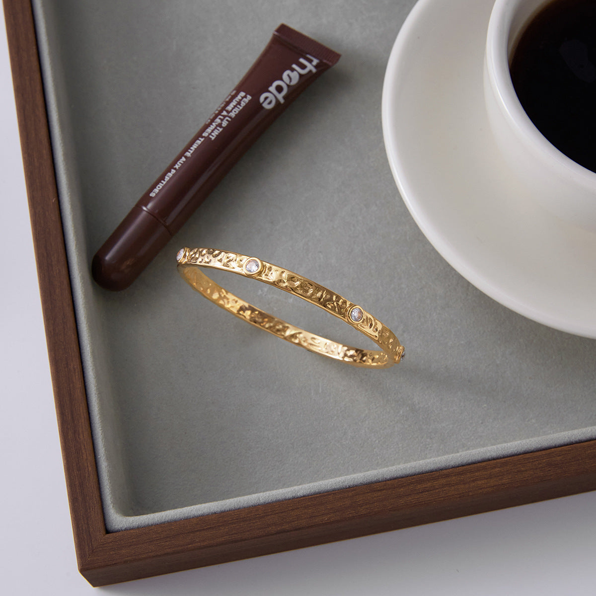 2H Zircon Bracelet Does Not Fade18k Gold Stainless Steel Jewelry Accessories