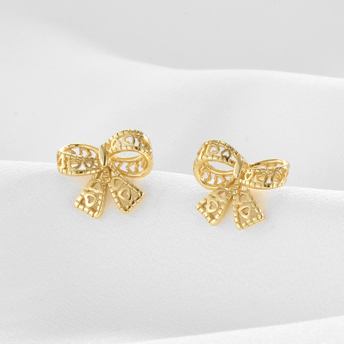 SE0274 Lace Bowknot Hanging Earrings S925Silver Needle Fashion Jewelry