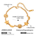 18K Gold-Plated Stainless Steel Star Bracelet — alternate product view — jewelry finish and design detail