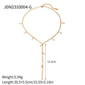 Gold-Plated Stainless Steel Pendant Necklace with Heart Detail — close-up detail — jewelry finish and design detail