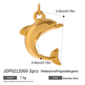 Gold-Plated Stainless Steel Pendant Charm — alternate product view