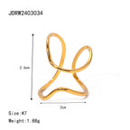 Stainless Steel Irregular Open Ring ring