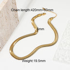 Same style gold necklace stainless steel trendy style individually packaged snake chain collarbone chain necklace for women