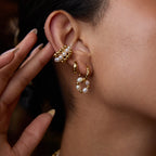 Stainless Steel Pearl Earrings Studs Non-Fading Jewelry Ear Accessories