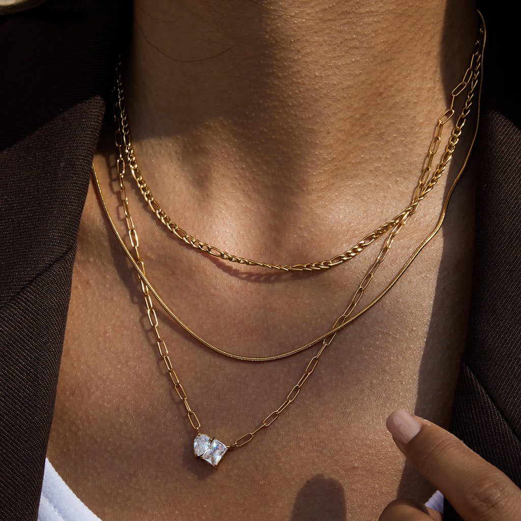 2H Zircon Necklace Collarbone Chain Non-Fading Jewelry for Women