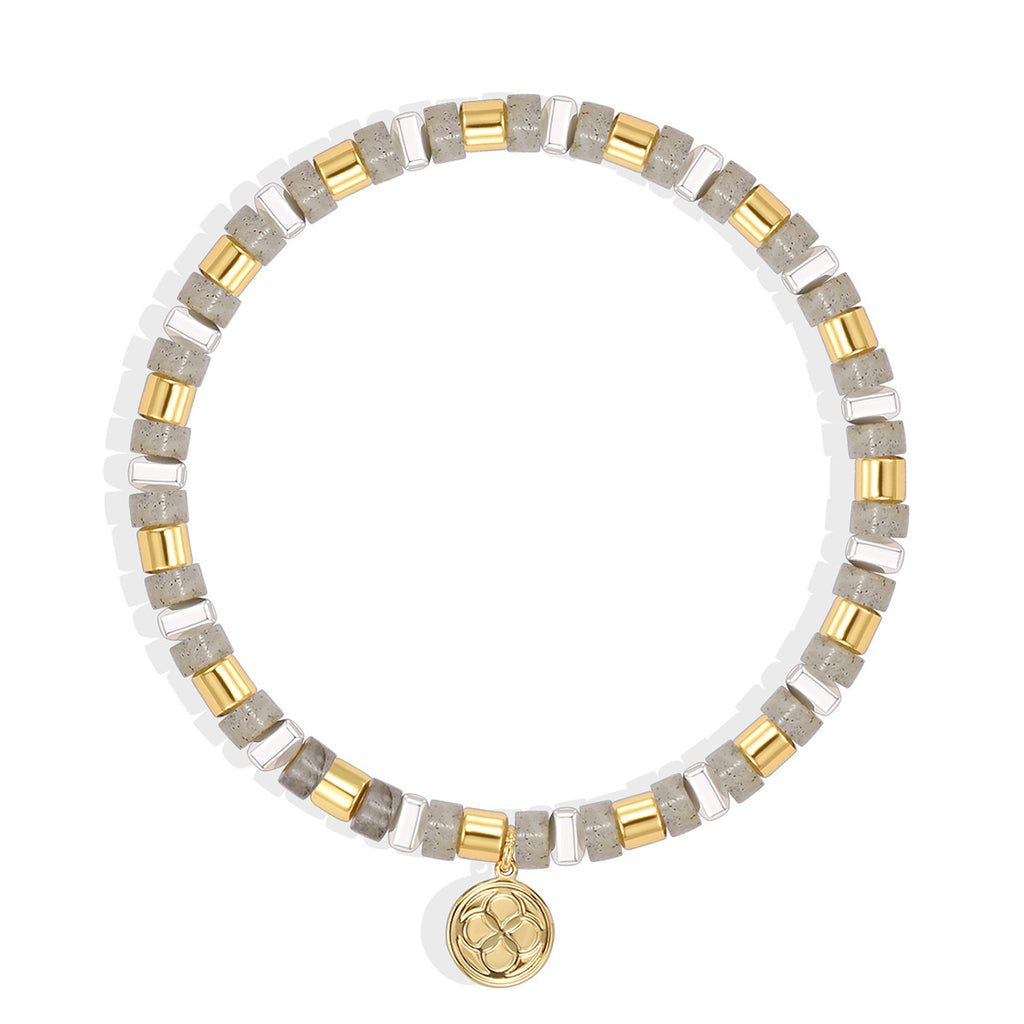 B0340 Milad Vintage Labradorite Beaded Bracelet Jewelry