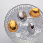 Fashionable Simple Personality Earrings Stainless Steel Plating18K Exaggerated Glossy Round Bean-Shaped Earrings for Women