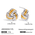 18K Gold-Plated Stainless Steel Enamel Ribbed Earrings — alternate product view — jewelry finish and design detail