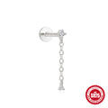 Star Geometric Stud 925 Sterling Silver Earrings — front view — alternate angle 3 — jewelry finish and design detail