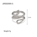 18K Gold-Plated Openwork Open Stainless Steel Ring — alternate product view — jewelry finish and design detail