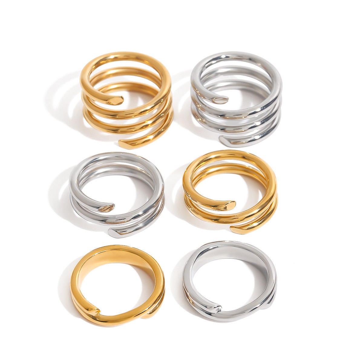 Stainless Steel Stacking Rings Non-Fading Jewelry ring