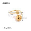 18K Gold-Plated Brass Sculptural Adjustable Ring with a adjustable design profile — jewelry finish and design detail