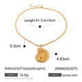 Stainless Steel Necklace in Gold-Plated — Contemporary Edit — material detail — jewelry finish and design detail