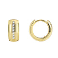 Gold-Plated Brass Minimalist CZ Earrings — Curated Style in a gold-tone brass finish