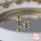 S925Pure Silver Simple Diamond-Studded Earrings Hoop Hot-Selling Minimalist Circle Silver Ear Jewelry