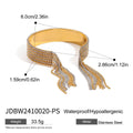 Tassel Gold-Plated Stainless Steel Cuff Bracelet — jewelry construction