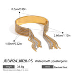 Stainless Steel Tassel Bracelet Ring Open Bangle