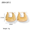 Stainless Steel Stud Earrings in Gold-Plated — Soft Contour — jewelry construction — jewelry finish and design detail