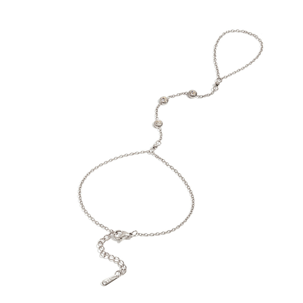 2H Jewelry Women's Stainless Steel Zircon Bracelet Ring Non-Fading Jewelry