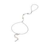 2H Jewelry Women's Stainless Steel Zircon Bracelet Ring Non-Fading Jewelry