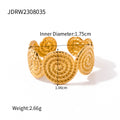 Seashell Gold-Plated Stainless Steel Bangle Bracelet — additional design view — jewelry finish and design detail