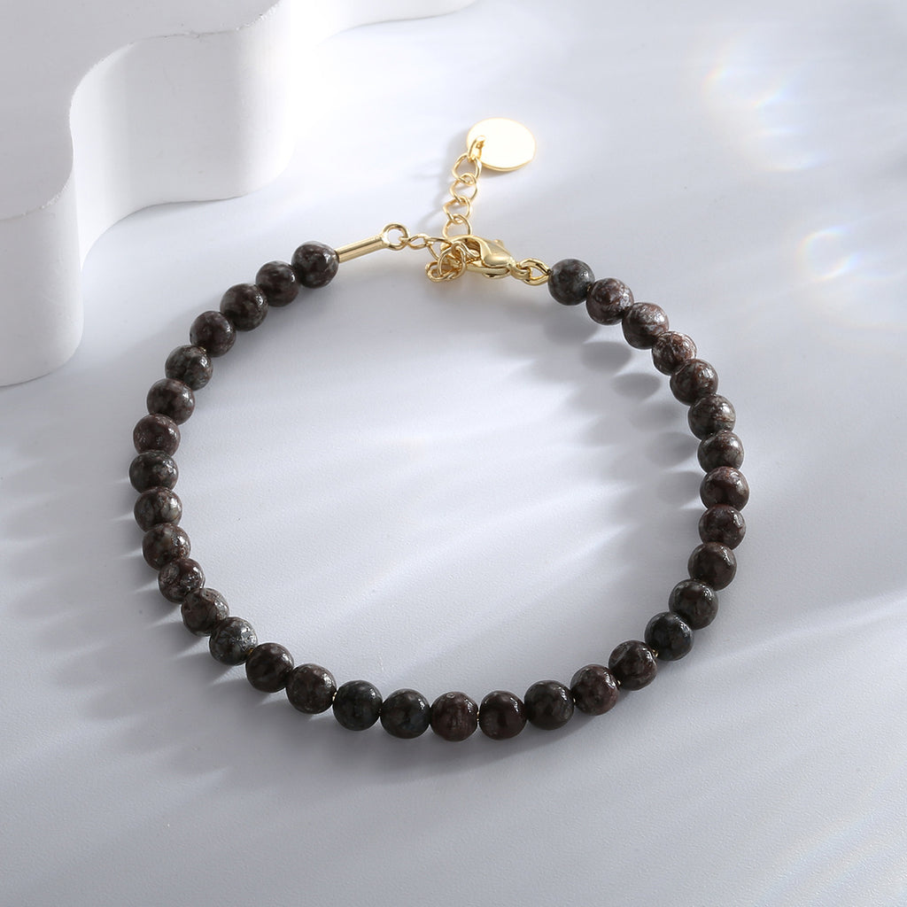 B0178 Fashion Black Gallstone Bracelet for Women Retro Simple Design Sense Bracelet