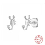 S925Pure Silver Creative Fun Scorpion Fashion Stud Earrings Hot Sale Trendy Minimalist Style Earrings