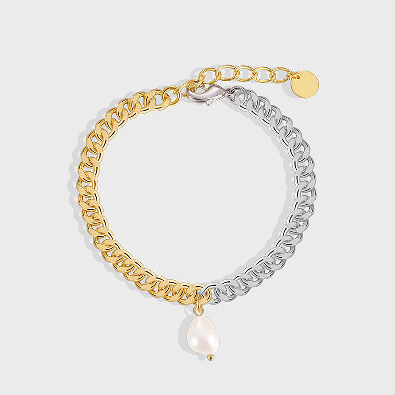 B0135 Fashion gold White gold Shell Pearl Bracelet for Women Simple Style