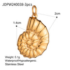 Stainless Steel Ocean Series Jewelry Accessories Heart diy Cross Pendant Necklace Pendant