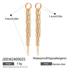 Stainless Steel Tassel Earrings Exaggerated Stud Earrings Earrings