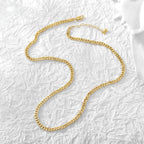 N0098 Cuban Gold Chain Necklace Minimalist Street Style Chain Simple Chain
