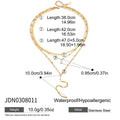 Polished Stainless Steel Lariat Necklace with Cubic Zirconia Detail for curated everyday jewelry assortments — jewelry finish and design detail