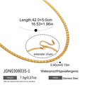 Gold-Plated Brass Snake Herringbone Necklace styled for independent jewelry boutiques